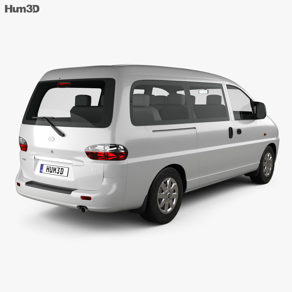 Hyundai H-1 Passenger Van 2007 3d model back view