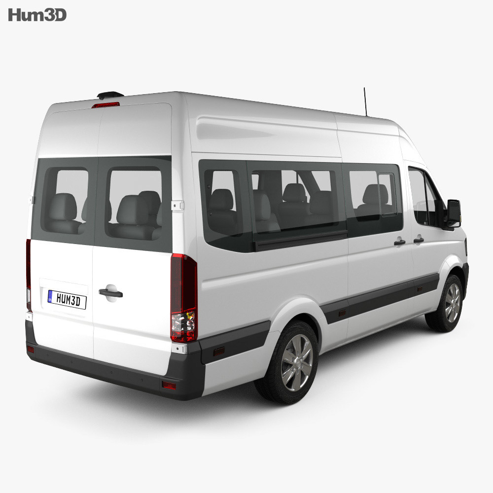Hyundai H350 Passenger Van 2018 3d model back view