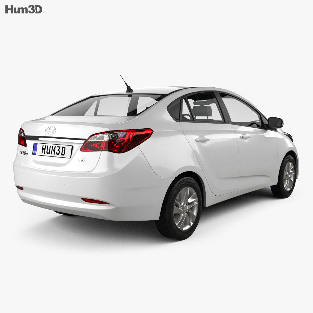 Hyundai HB20S 2015 3d model back view