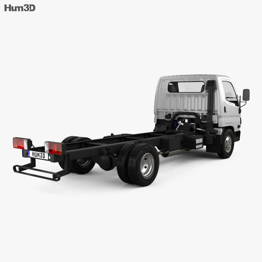 Hyundai HD65 Chassis Truck 2014 3d model back view