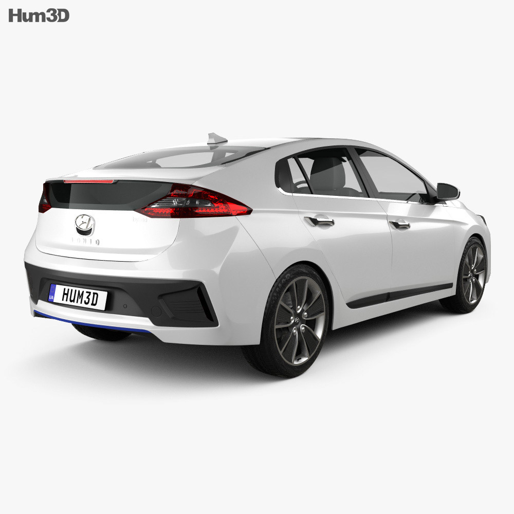 Hyundai Ioniq 2020 3D 모델  back view