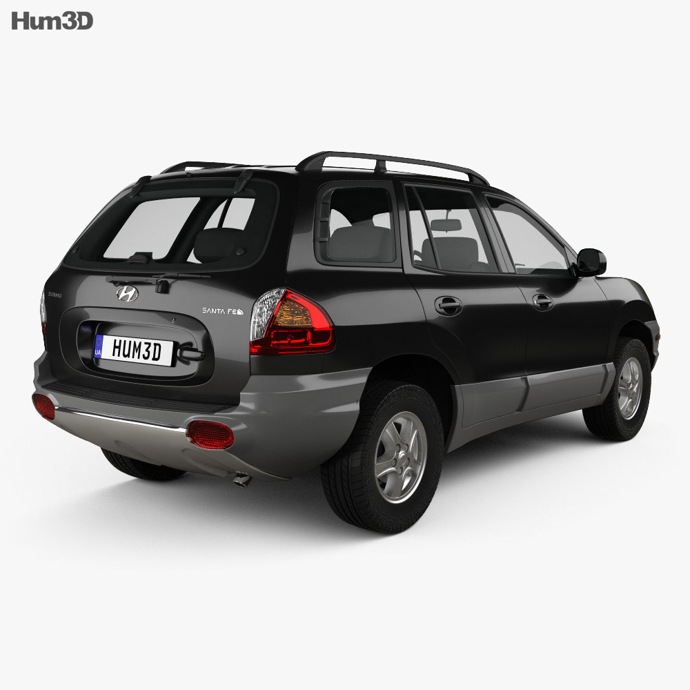 Hyundai Santa Fe (SM) 2005 3D-Modell Rückansicht