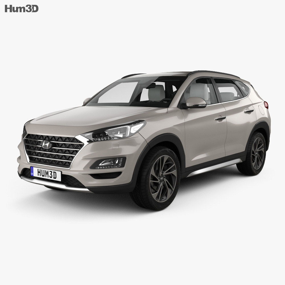 Hyundai Tucson With Hq Interior 2018 3d Model