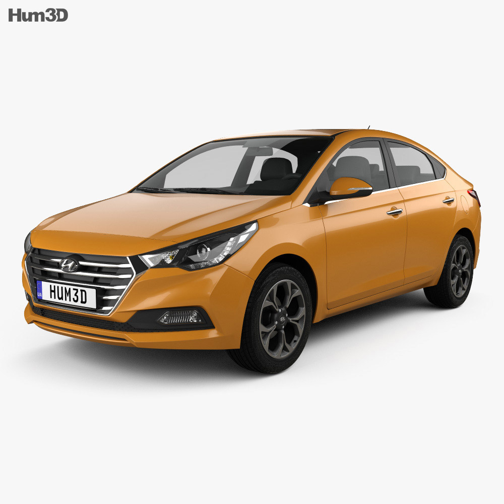 Hyundai Verna (Accent) 2017 3D model Vehicles on Hum3D