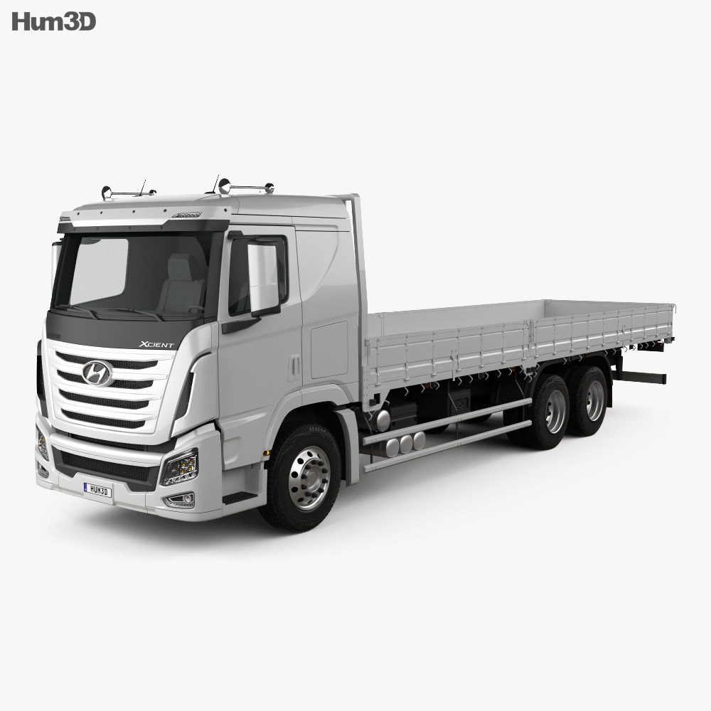 Hyundai Xcient Flatbed Truck 2017 3d model