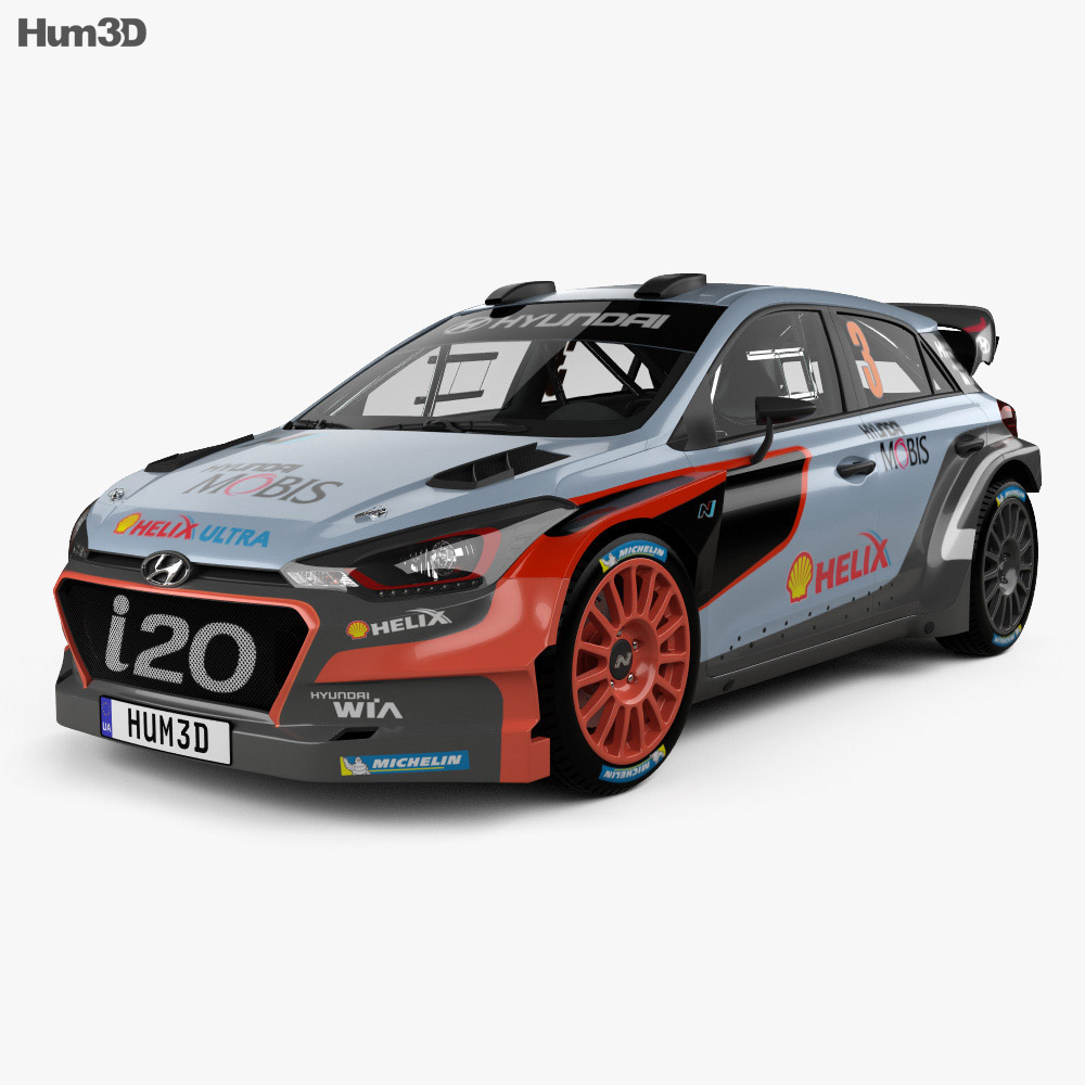 Hyundai i20 WRC 2017 3d model