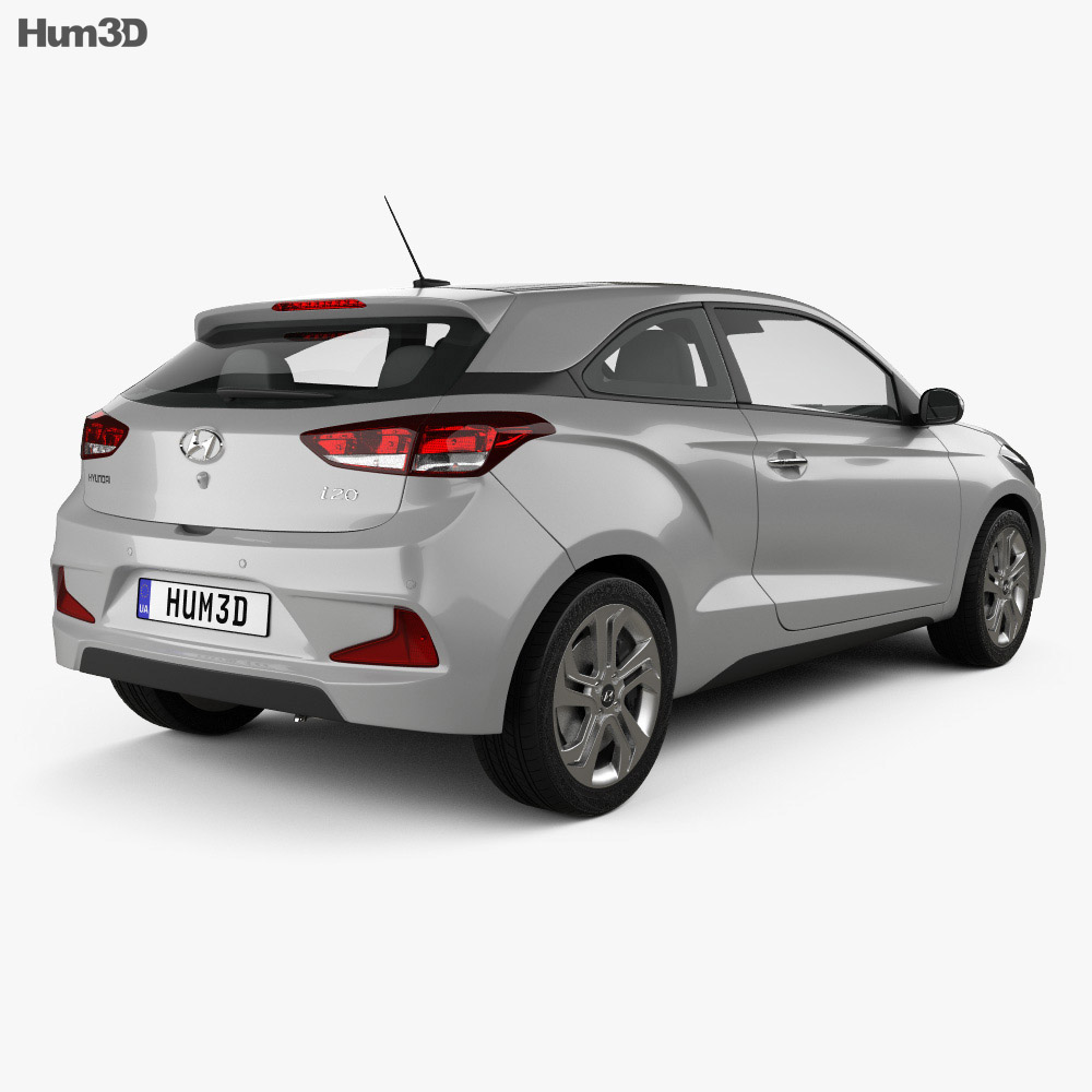 Hyundai i20 Coupe 2015 3d model back view