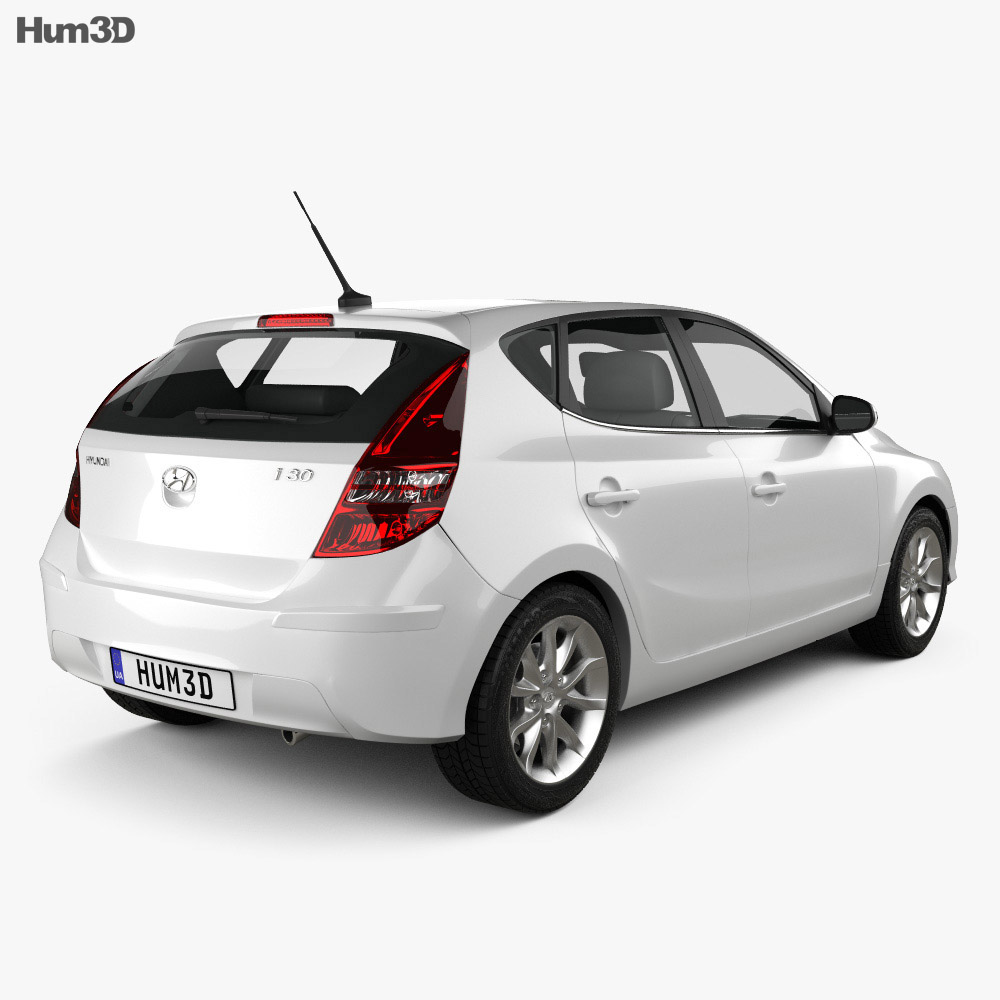 Hyundai i30 2014 3D模型 后视图