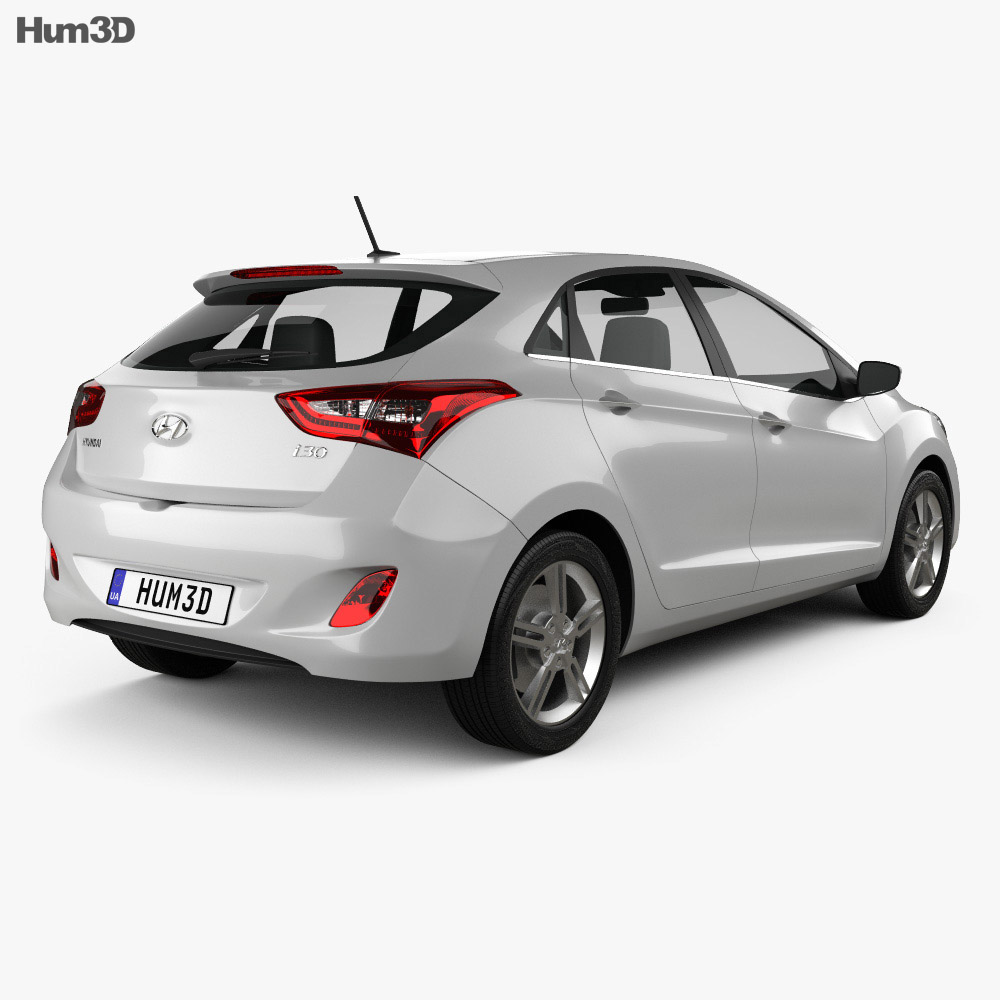 Hyundai i30 5门 2015 3D模型 后视图