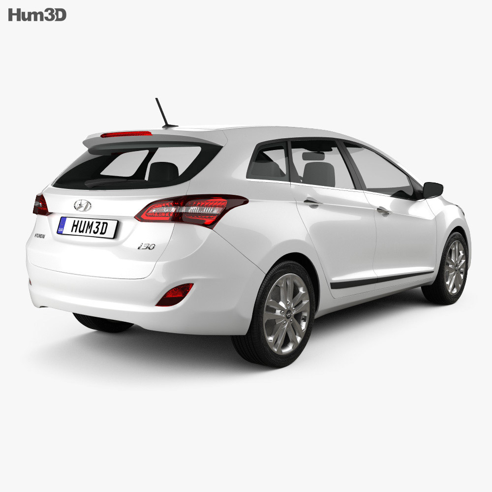 Hyundai i30 (Elantra) wagon 2018 3d model back view