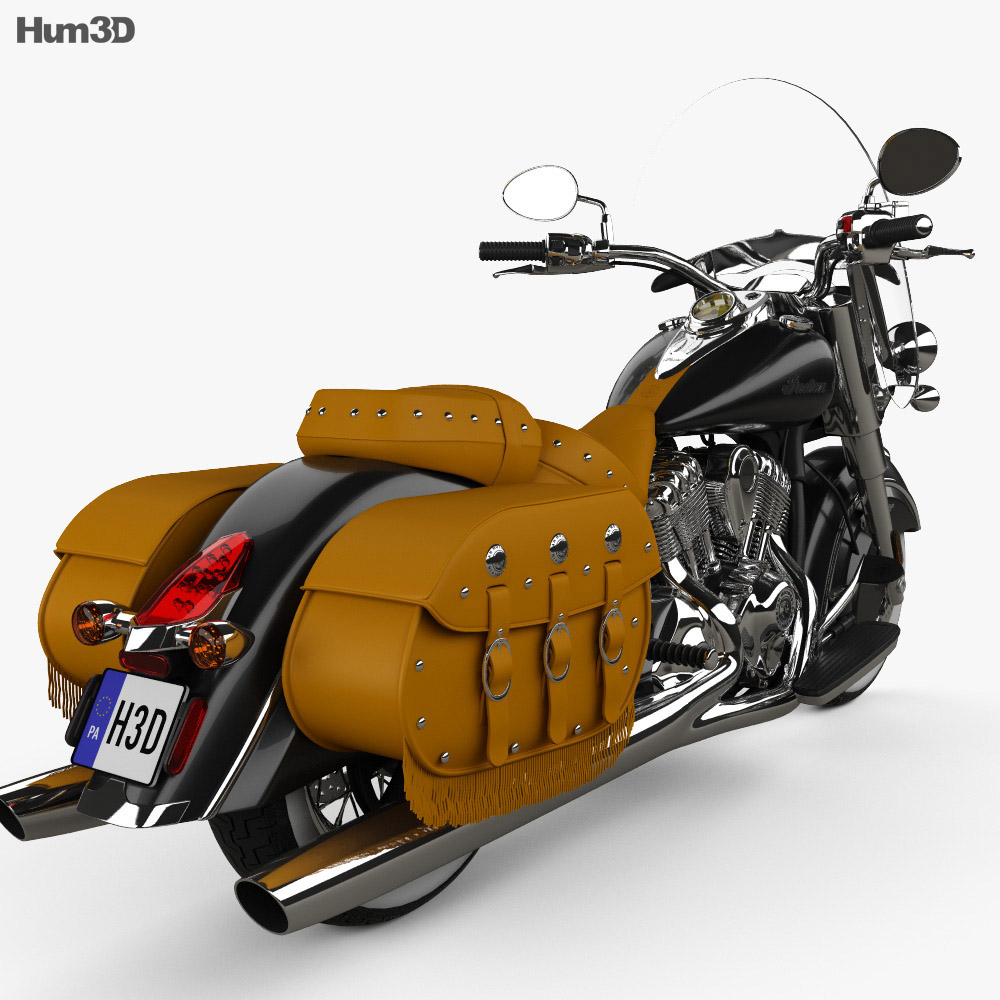 Indian Chief Vintage 2014 3d model back view