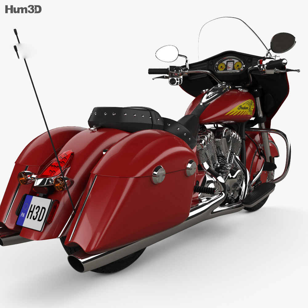 Indian Chieftain 2015 3d model back view