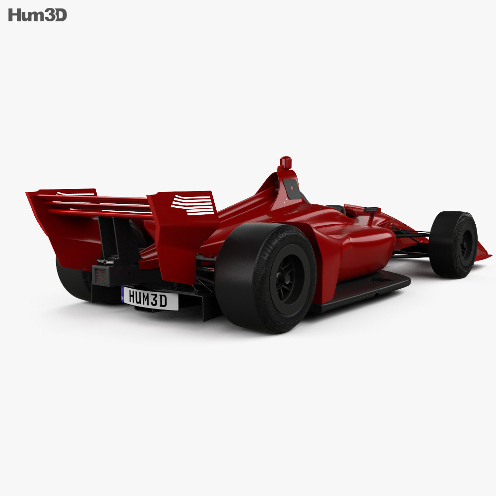 Indycar Short Oval 2018 3D-Modell Rückansicht