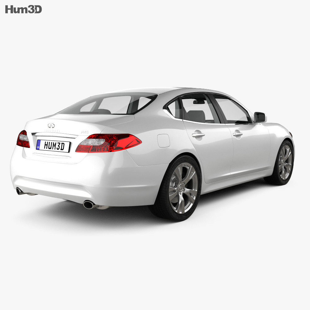 Infiniti Q70 (M) with HQ interior 2014 3d model back view