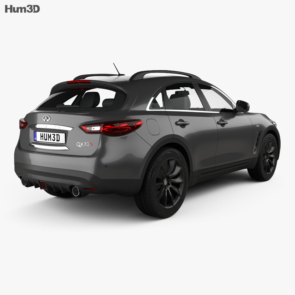 Infiniti QX70 S Ultimate 2018 Modello 3D vista posteriore