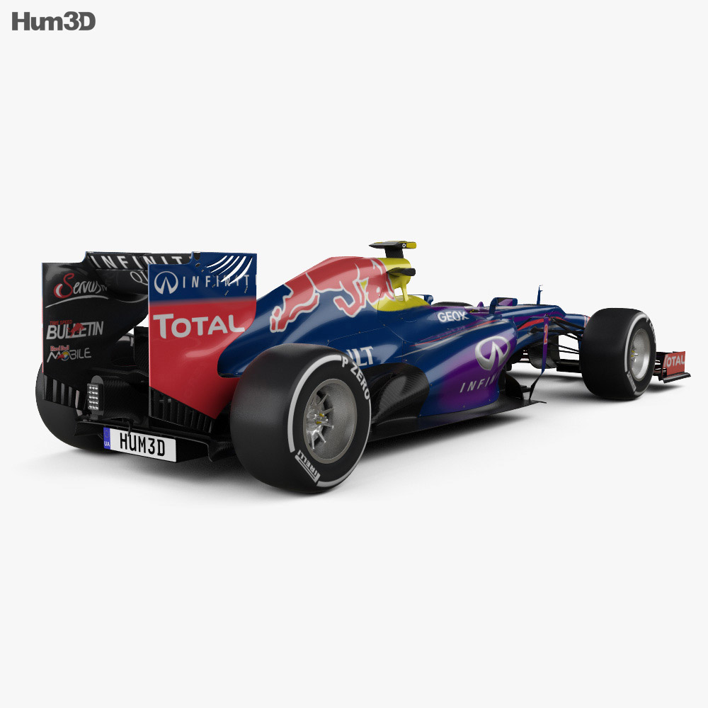 Infiniti RB9 Red Bull Racing F1 2013 3D-Modell Rückansicht
