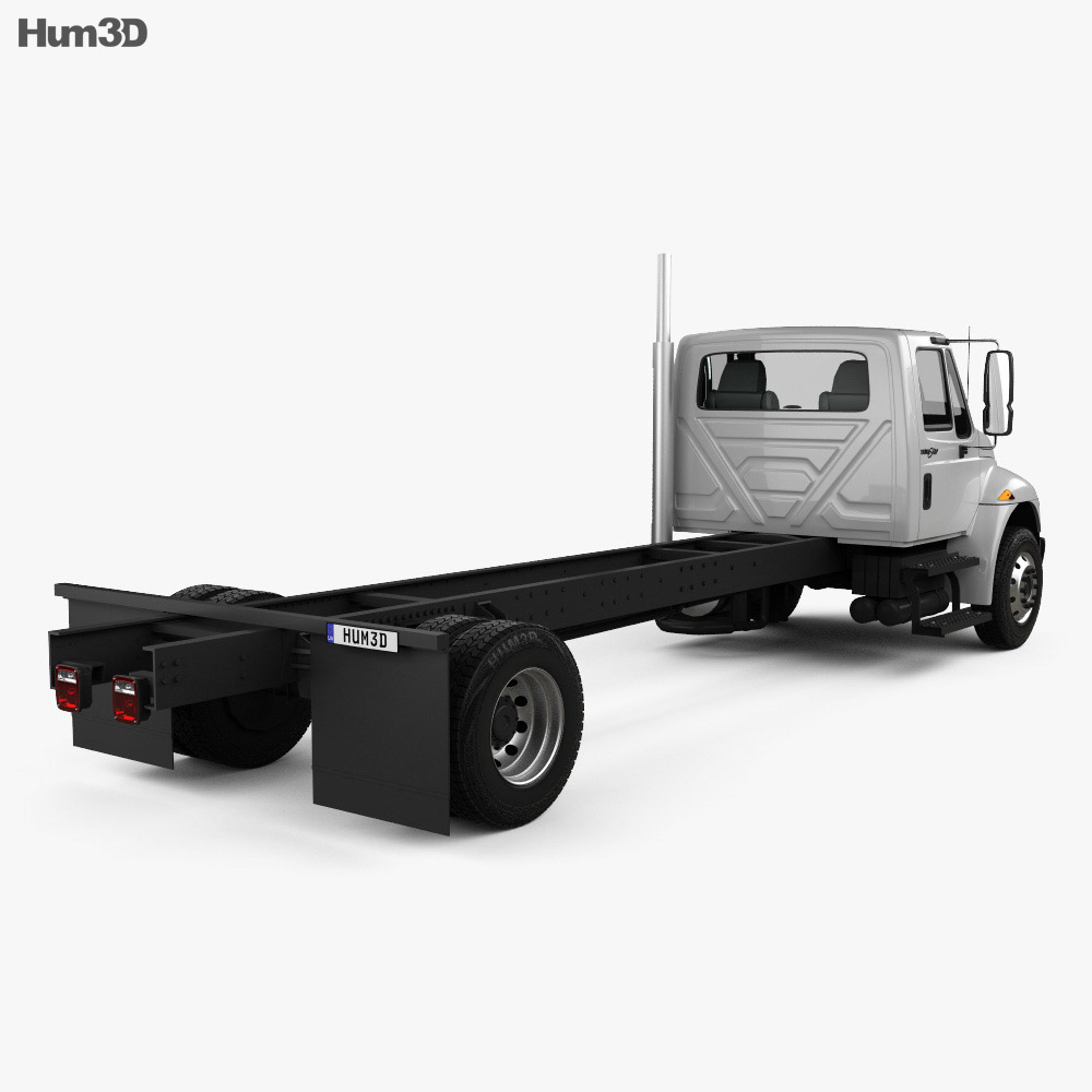 International Durastar Вантажівка шасі 2014 3D модель back view