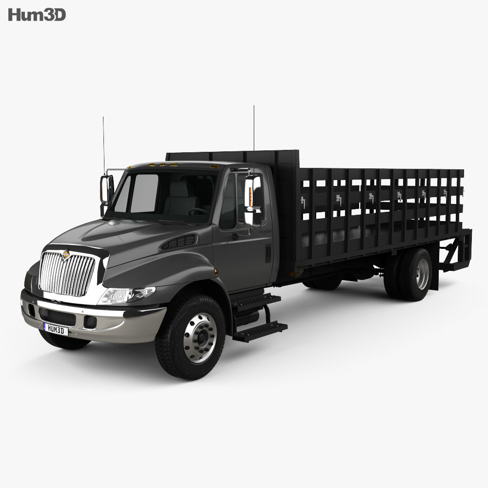 International DuraStar Flatbed Truck 2015 3d model