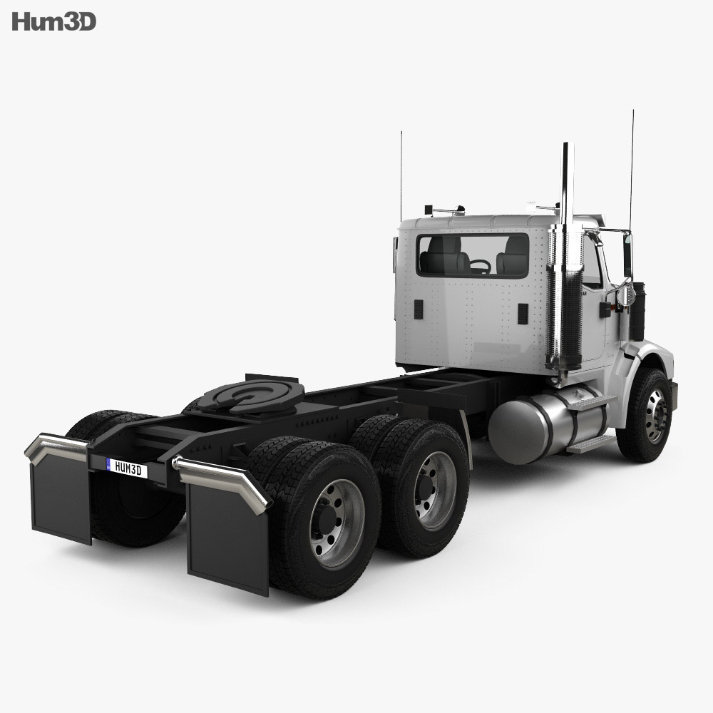 International PayStar Tractor Truck 2015 3d model back view