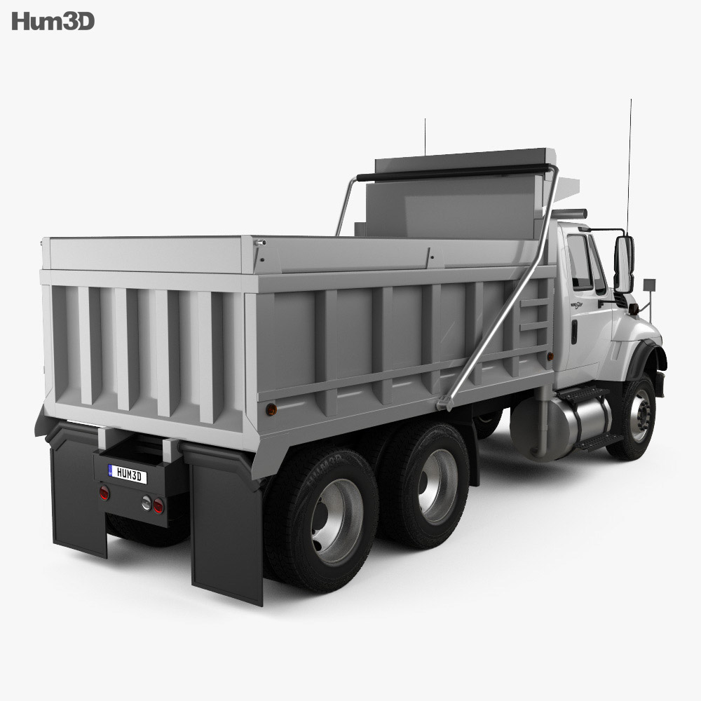 International WorkStar Dump Truck 2015 3d model back view