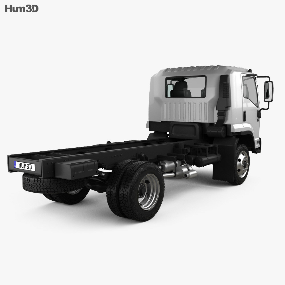 Isuzu FSS 550 单人驾驶室 底盘驾驶室卡车 2015 3D模型 后视图