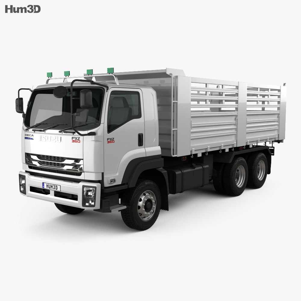 Isuzu Fxz 360 Flatbed Truck 17 3d Model Vehicles On Hum3d