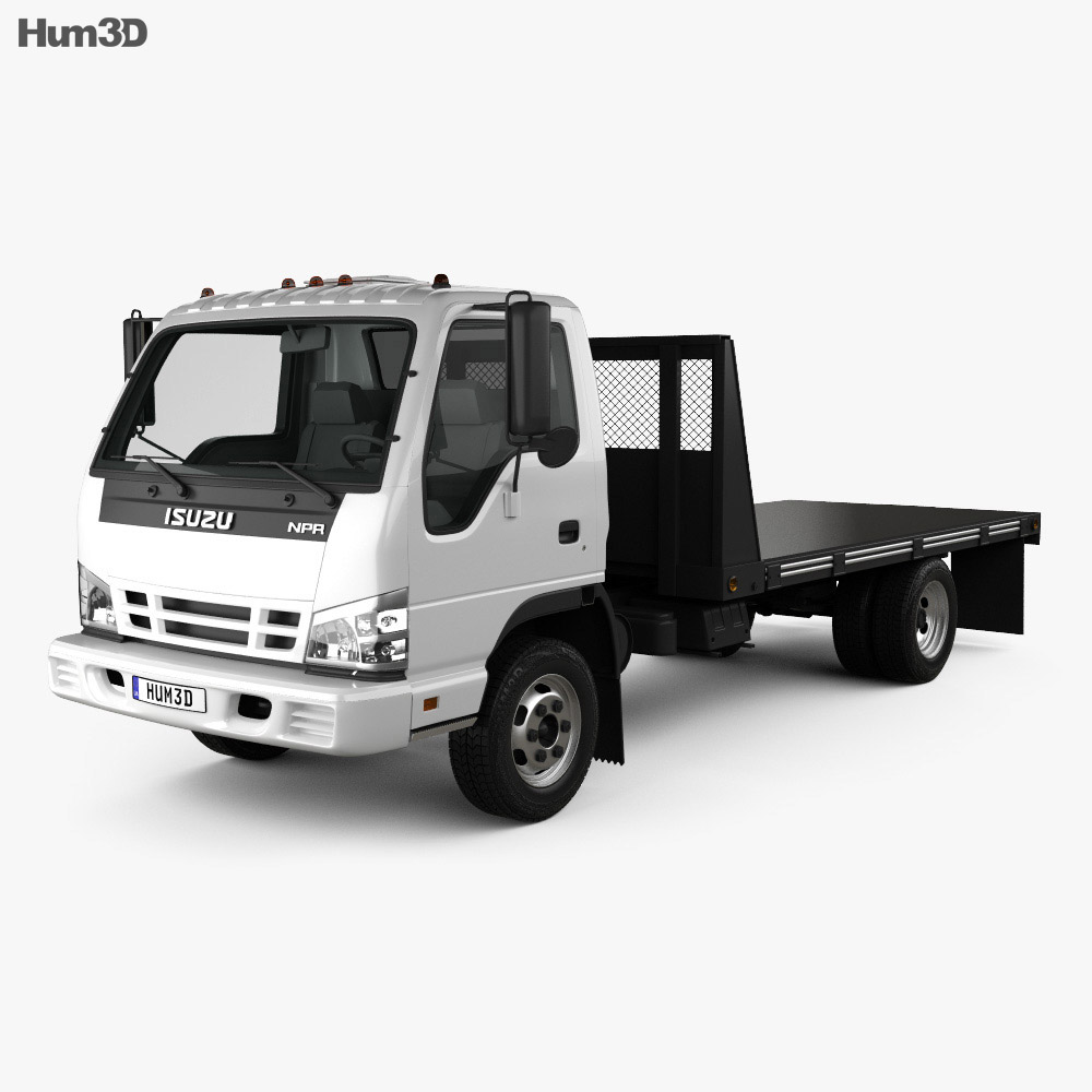 Isuzu npr flatbed 2014 3d model vehicles on hum3d