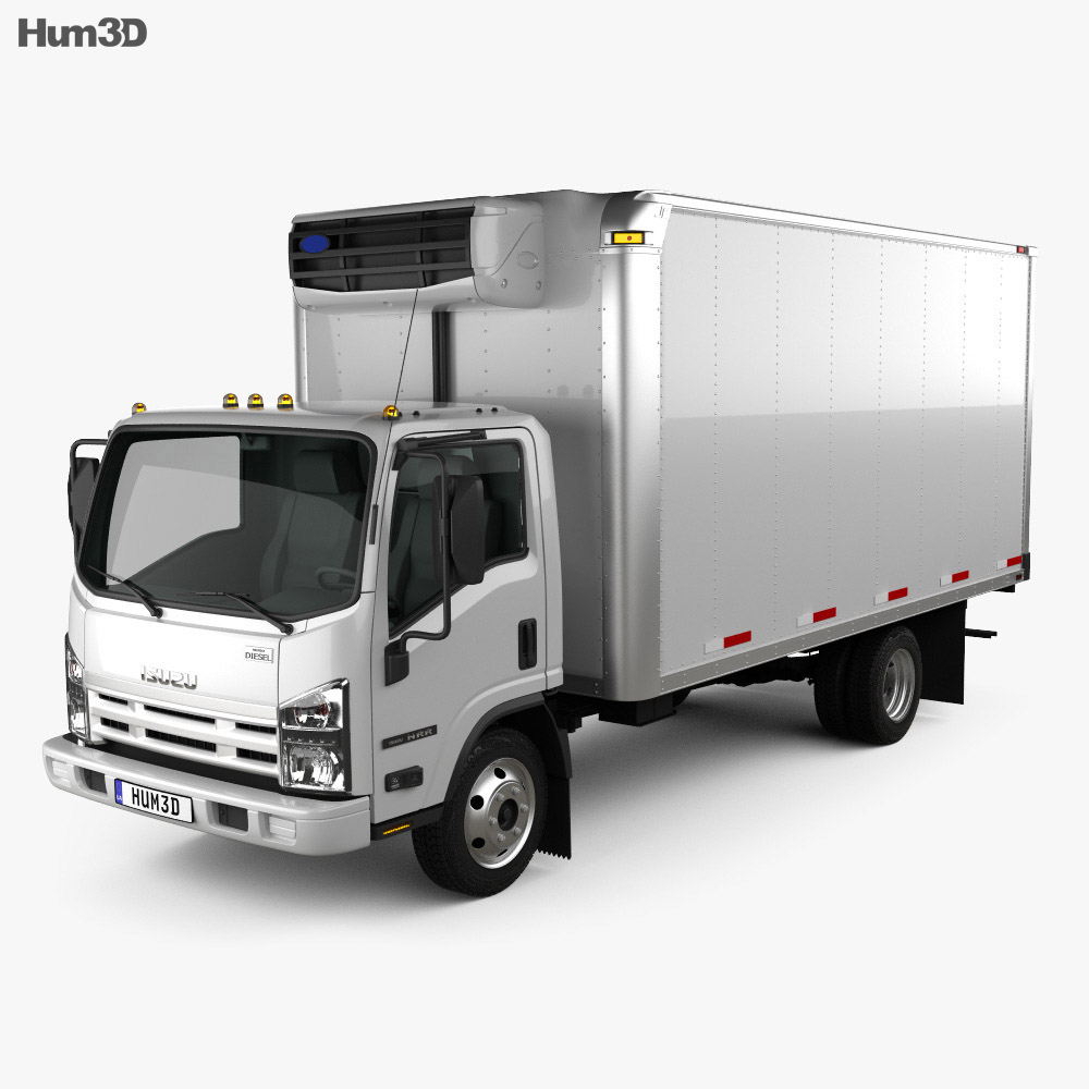 Isuzu NRR Refrigerator Truck 2017 3d model