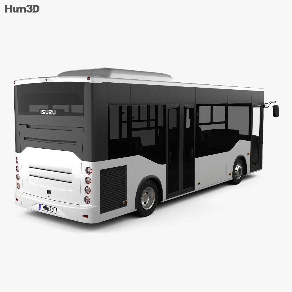 Isuzu Novociti Life bus 2018 3d model back view