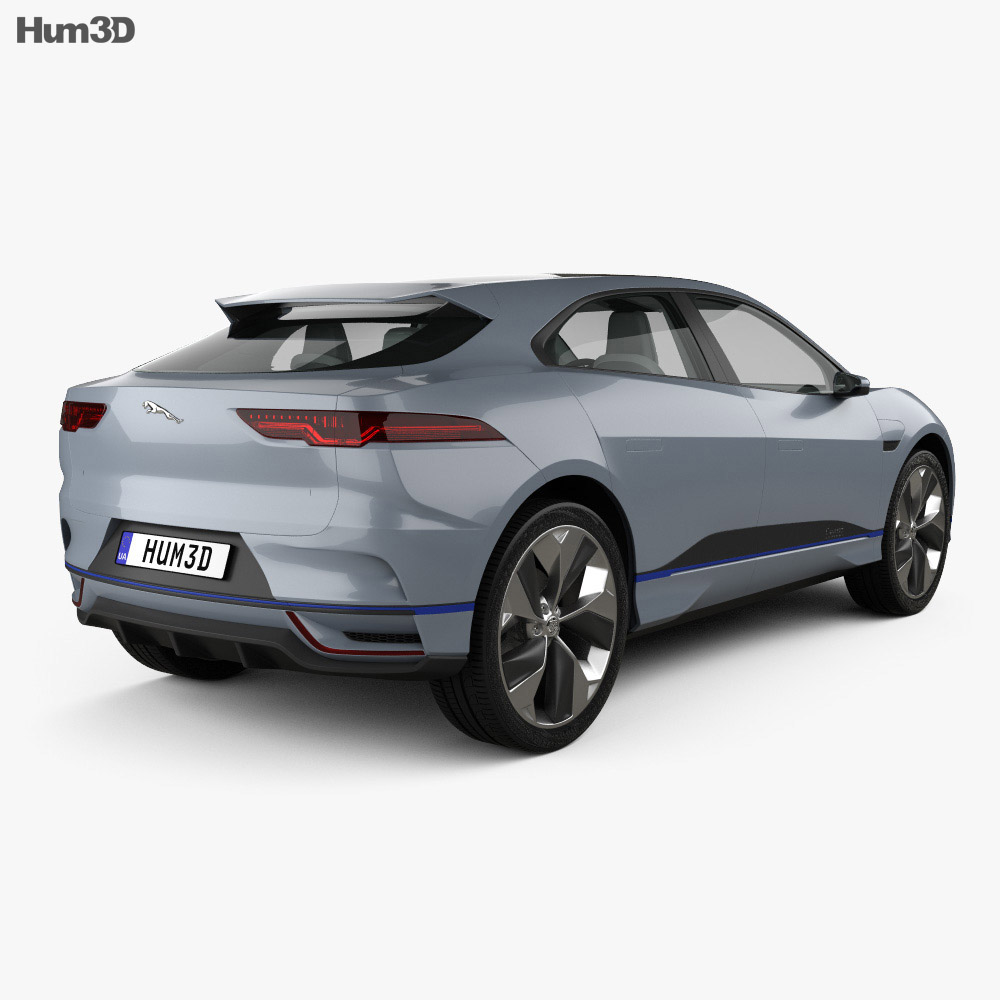 Jaguar I-Pace Концепт з детальним інтер'єром 2019 3D модель back view
