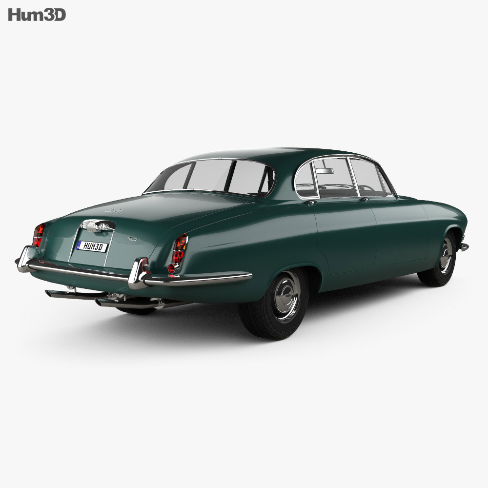 Jaguar Mark X 1961 3D-Modell Rückansicht