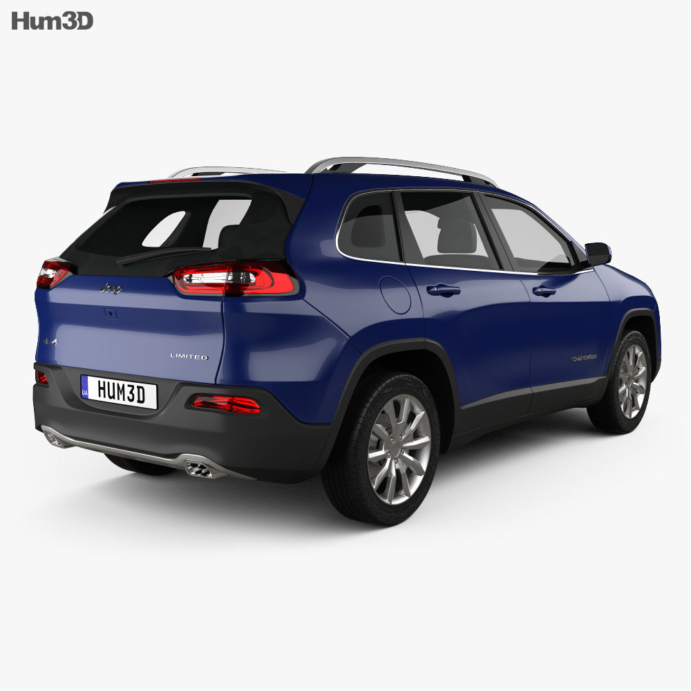 Jeep Cherokee Limited 2017 3d model back view