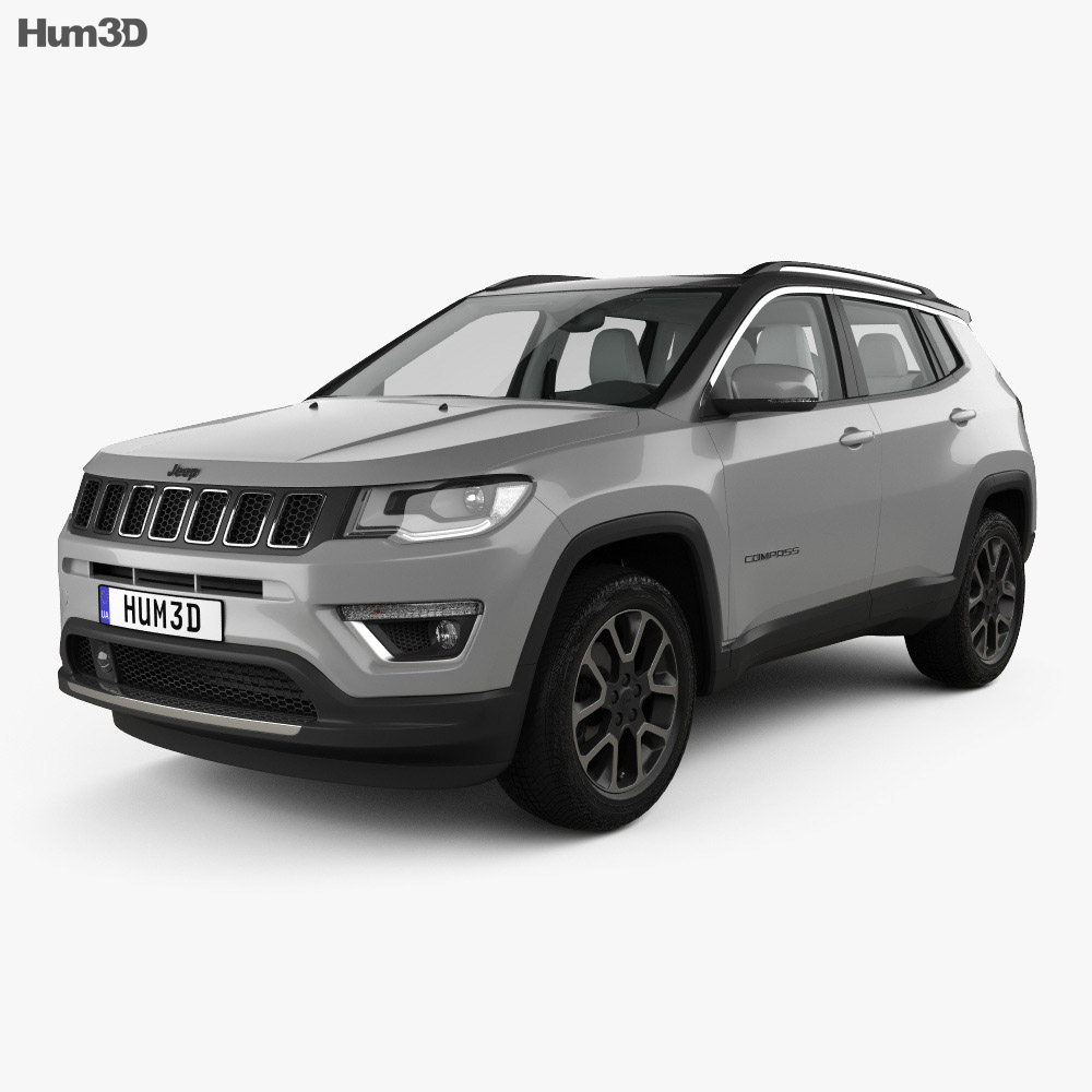 Jeep Compass Limited With Hq Interior 2016 3d Model