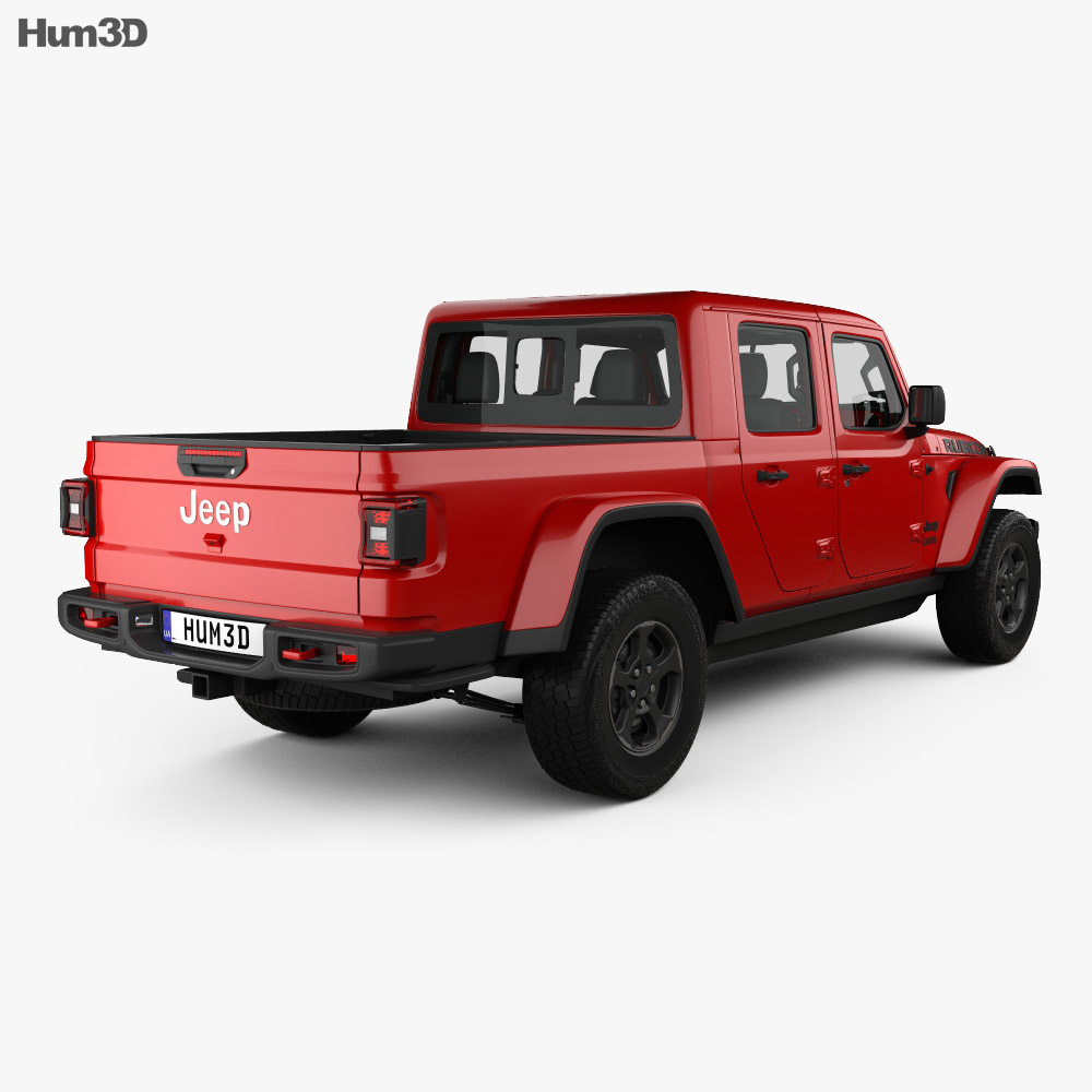 Jeep Gladiator Rubicon With Hq Interior 2020 3d Model