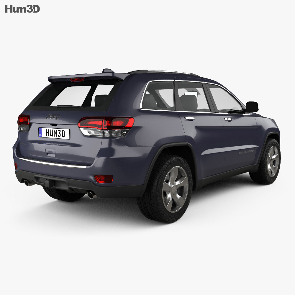 Jeep Grand Cherokee Overland 2017 3d model back view