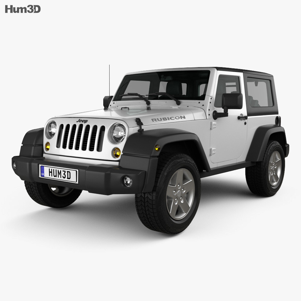 Jeep Wrangler Rubicon hardtop 2011 3D model - Vehicles on Hum3D