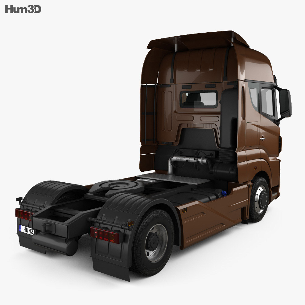KamAZ 5490 S5 トラクター・トラック 2014 3Dモデル 後ろ姿