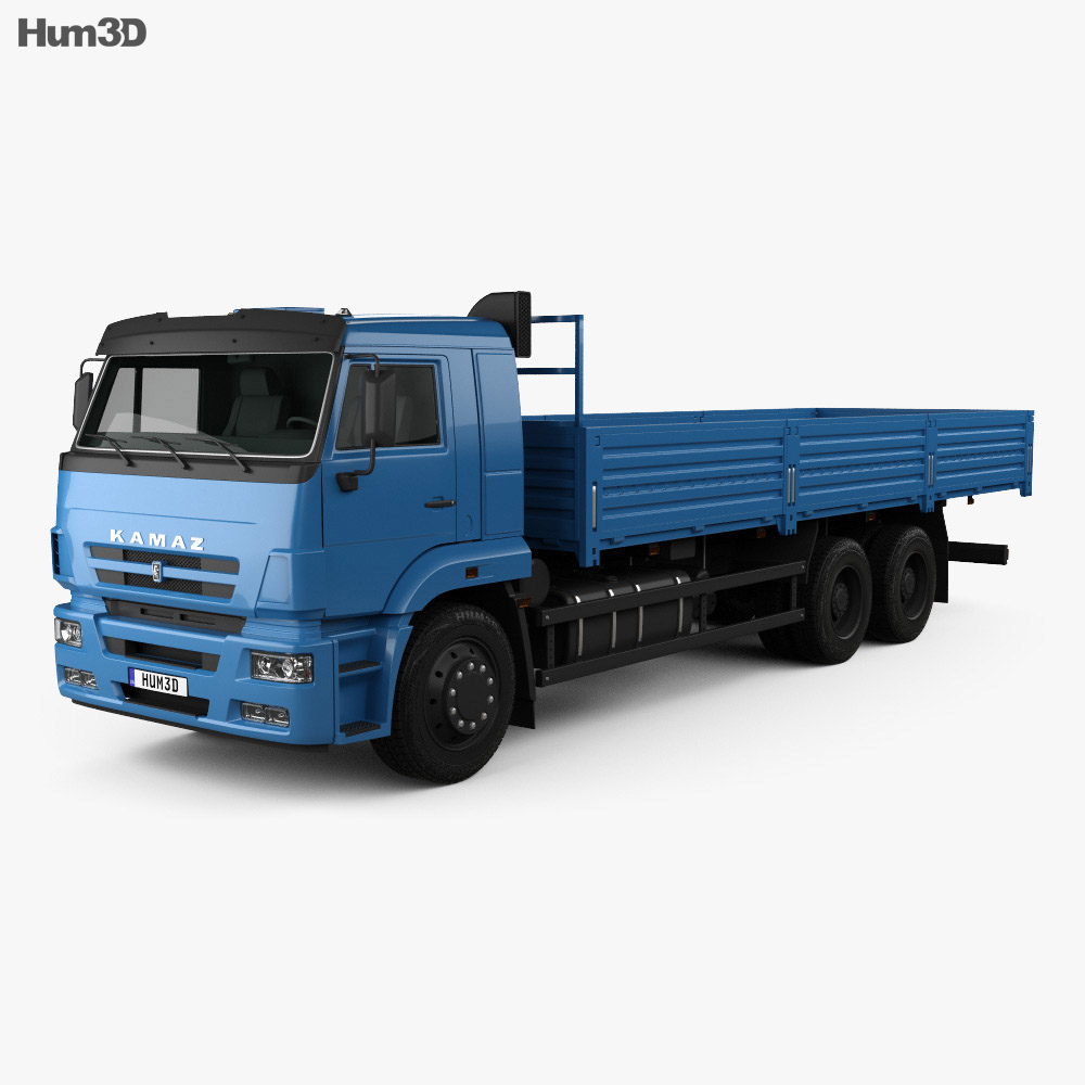 Kamaz 65117 Camión de Plataforma 2014 Modelo 3D