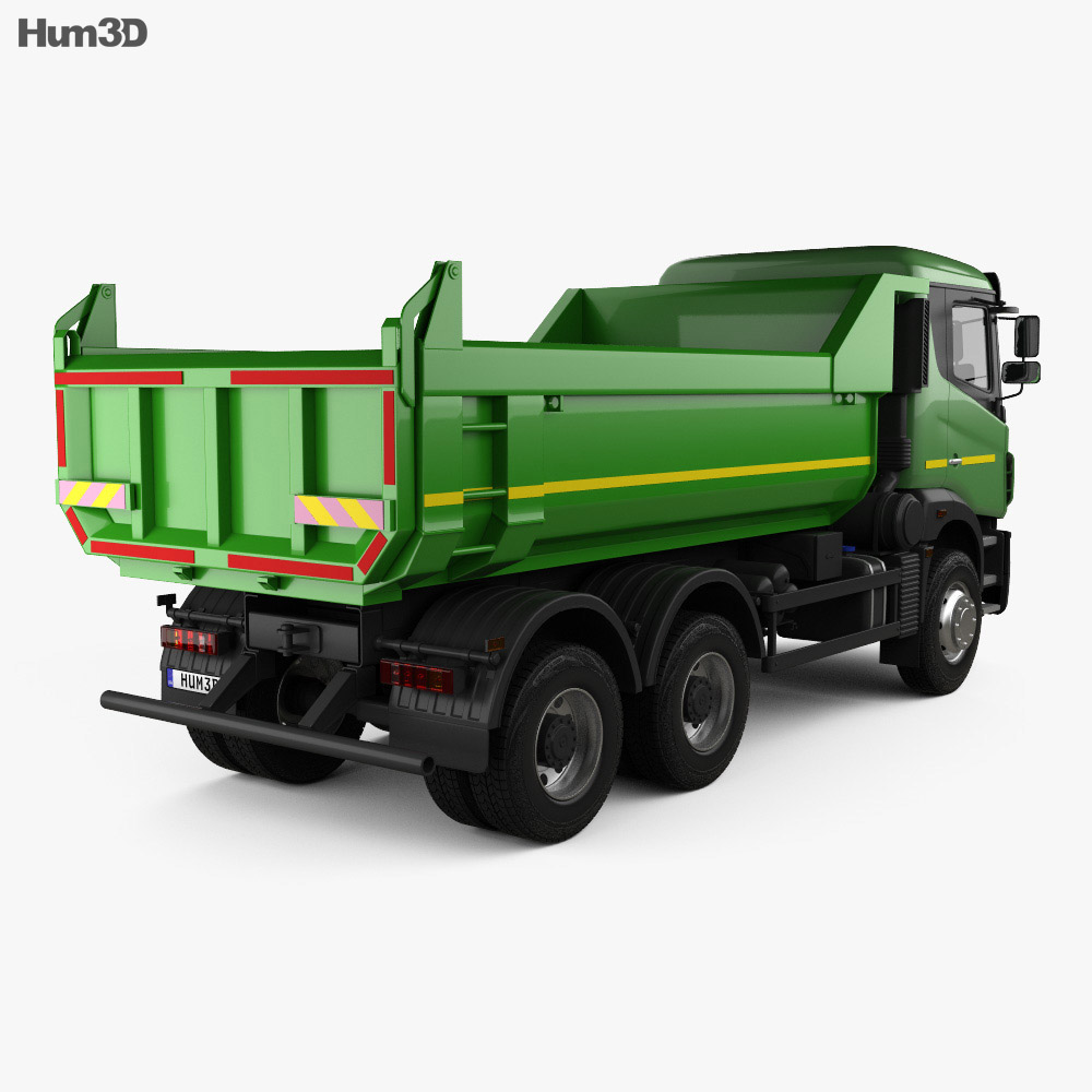 Kamaz 65802 Dumper Truck 2013 3d model back view