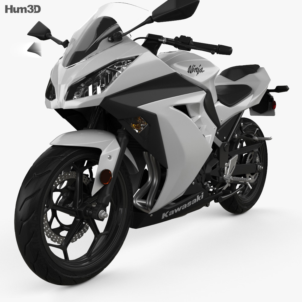 Kawasaki Ninja 300 2014 3D model - on