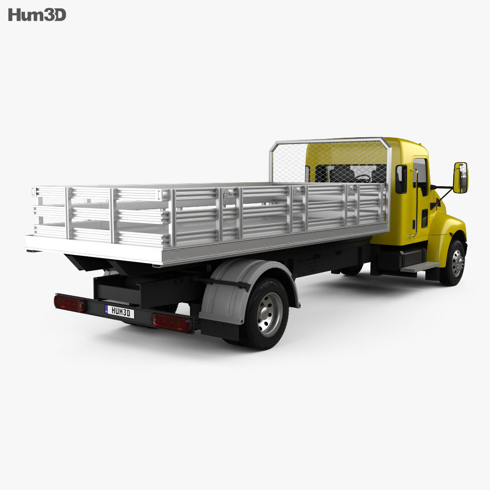 Kenworth T170 Flatbed Truck 2015 3d model back view