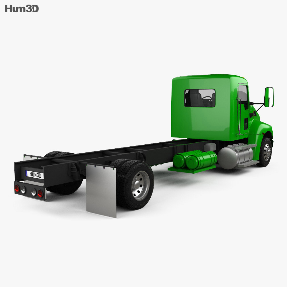 Kenworth T270 Chassis Truck 2016 3d model back view