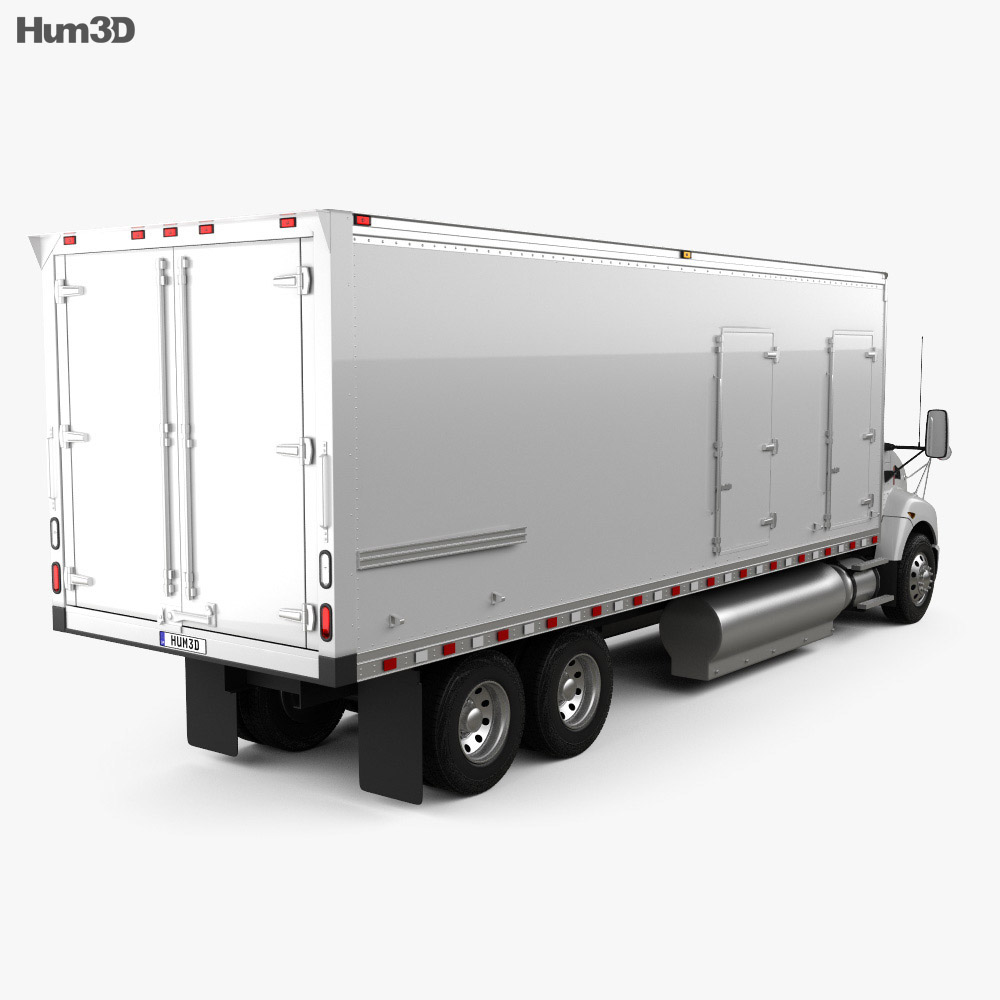 Kenworth T440 Refrigerator Truck 3-axle 2016 3d model back view