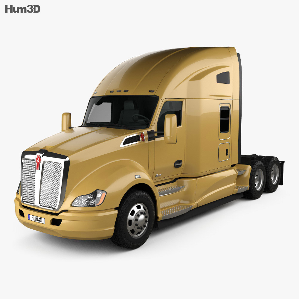 Kenworth T680 Tractor Truck 3-axle 2012 3D model - Hum3D