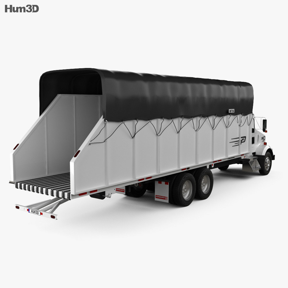 Kenworth T800 Cotton Truck 2016 3d model back view