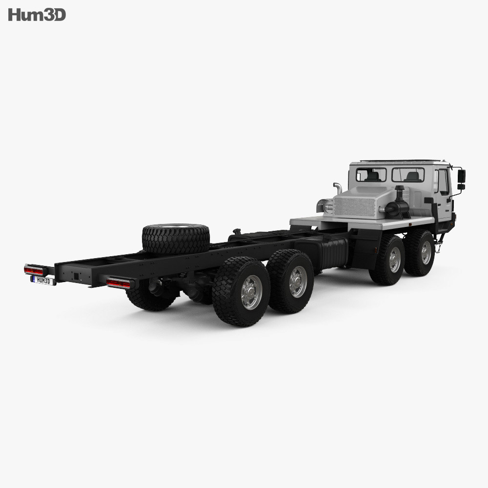 KrAZ 7634HE Chassis Truck 2014 3d model back view