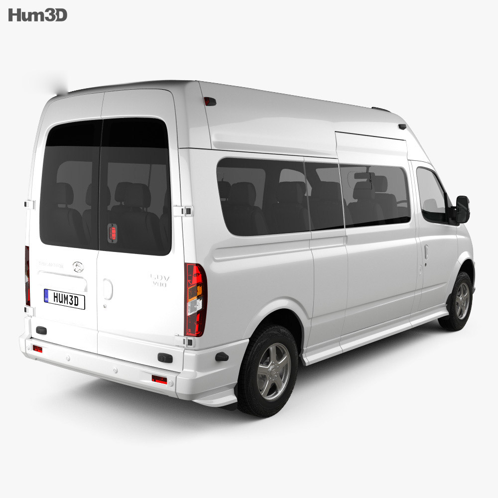 LDV V80 L2H3 Minibus 2017 Modelo 3D vista trasera