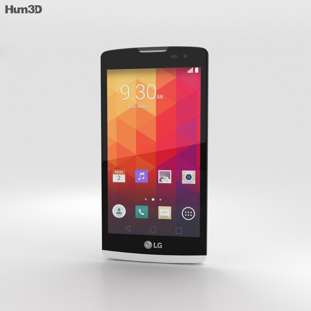 LG Leon Blanco Modelo 3D