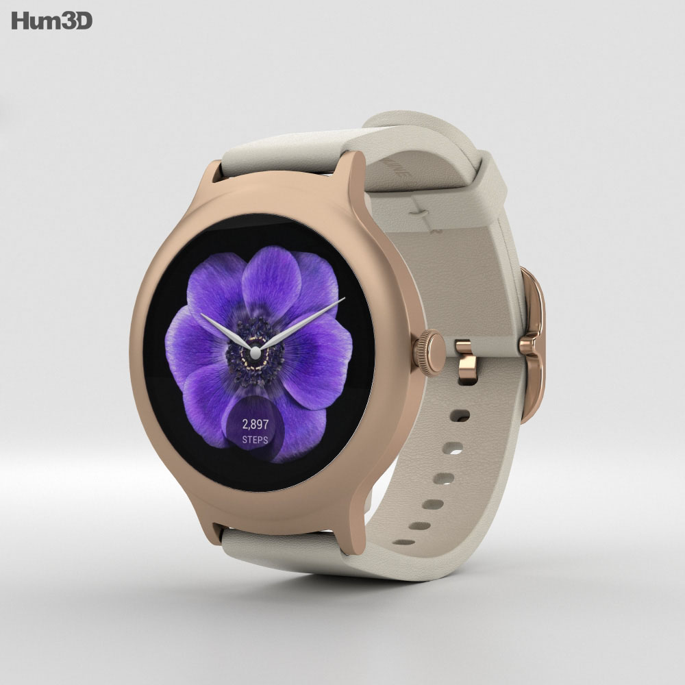 LG Watch Style Rose Gold 3d model