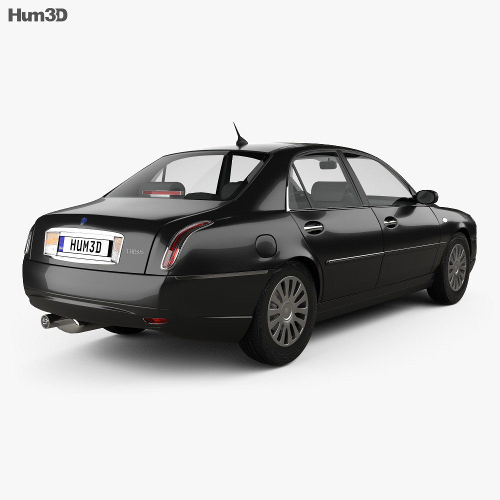 Lancia Thesis 2009 3Dモデル 後ろ姿